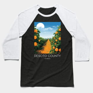 A Pop Art Travel Print of DeSoto County - Florida - US Baseball T-Shirt